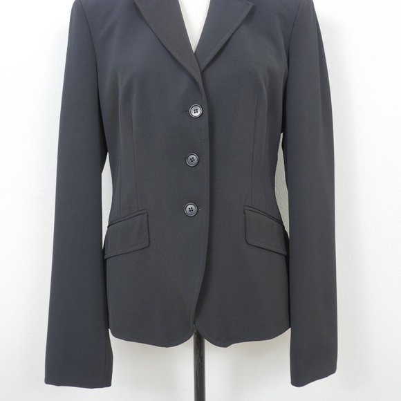Made in Hungary of Benetton Black Button Up Size 46/US 16 Blazer Suit Jacket - Picture 6 of 9